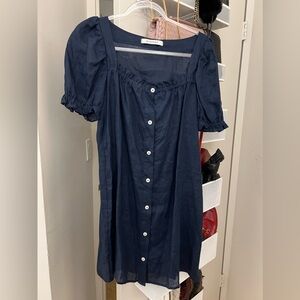 Sleeper Brigette Dress in Navy
